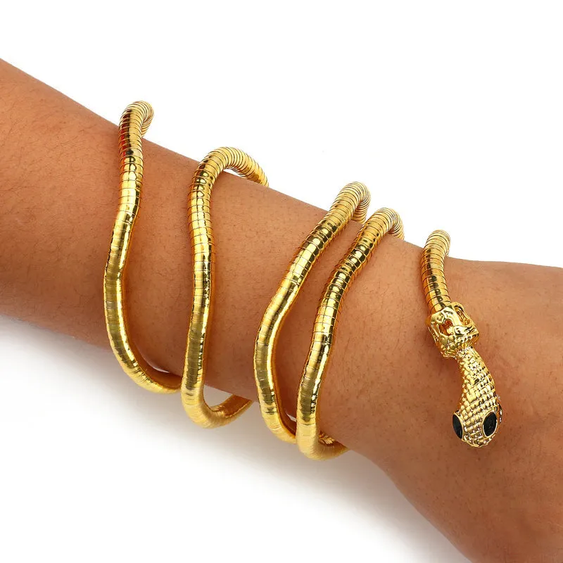 Unique Fashion Snake Shape Flexible Soft Metal Necklaces