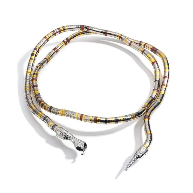Unique Fashion Snake Shape Flexible Soft Metal Necklaces