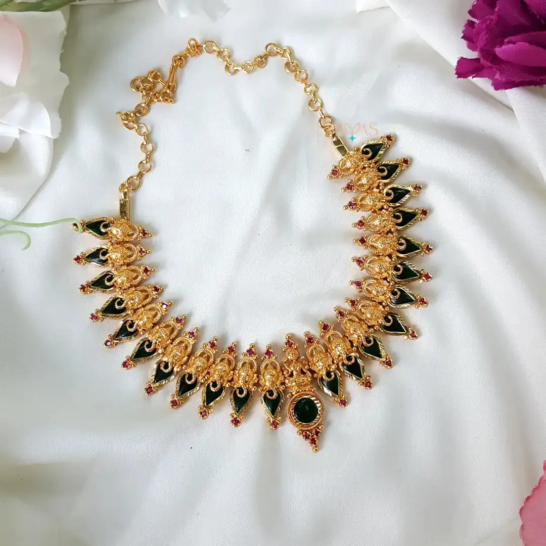 Unique Ganesha with Lakshmi Palakka Necklace