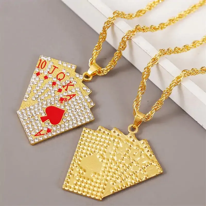 Unique Playing Cards Pendants Necklaces
