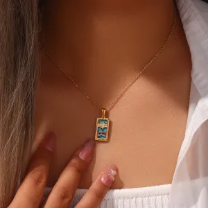Unique Tarot Card-Inspired Pendant Jewelry Necklaces