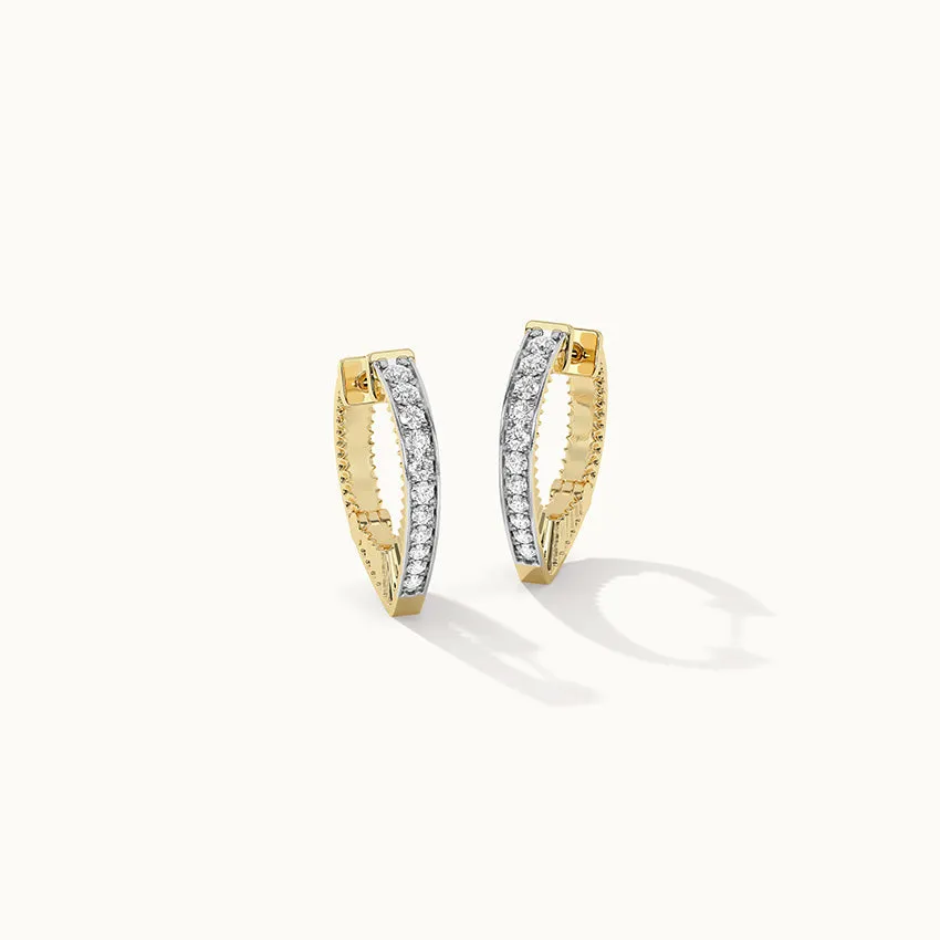 V-Shaped Medium Hoops