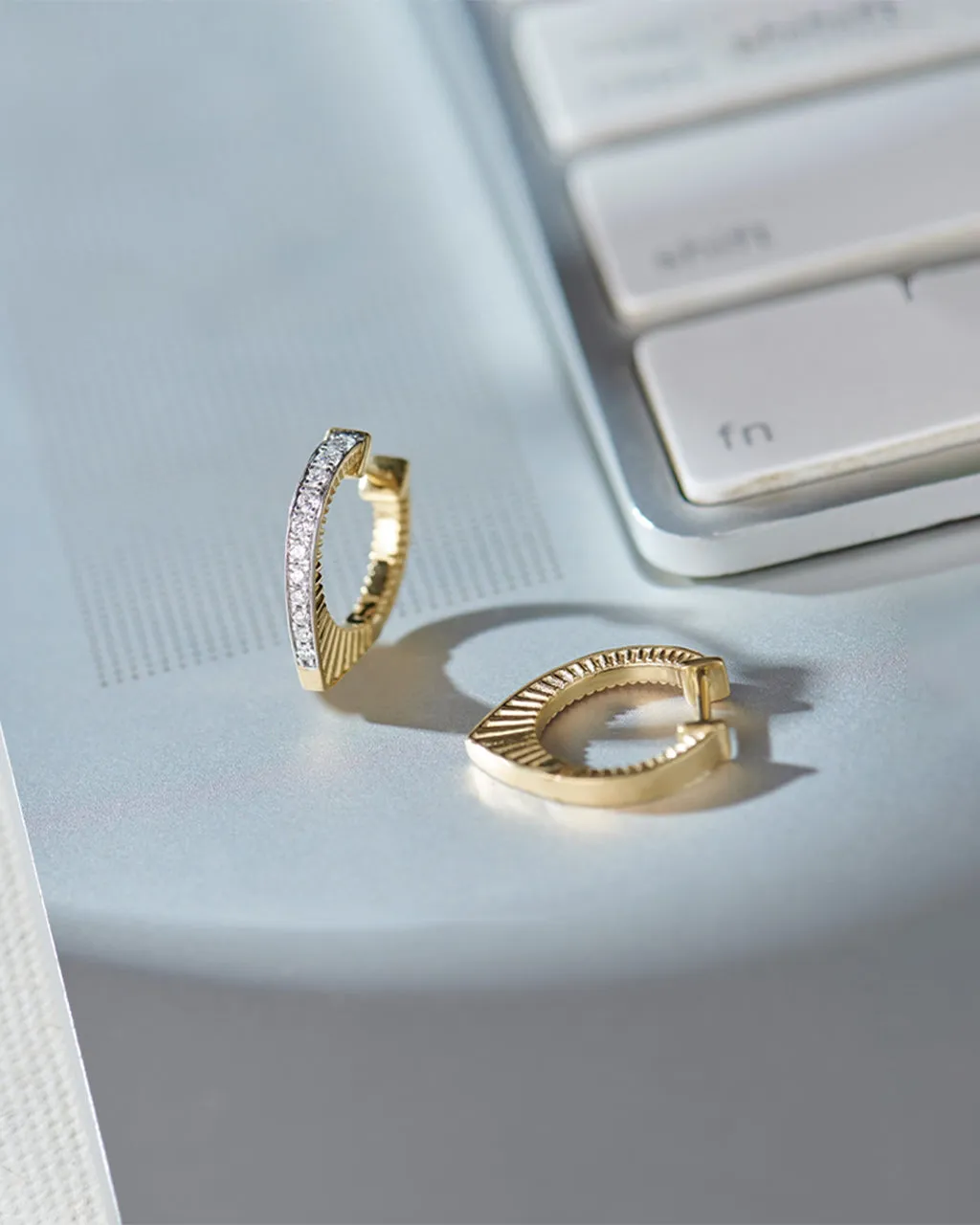 V-Shaped Medium Hoops