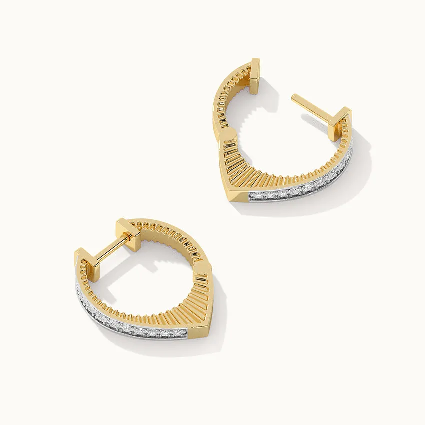 V-Shaped Medium Hoops