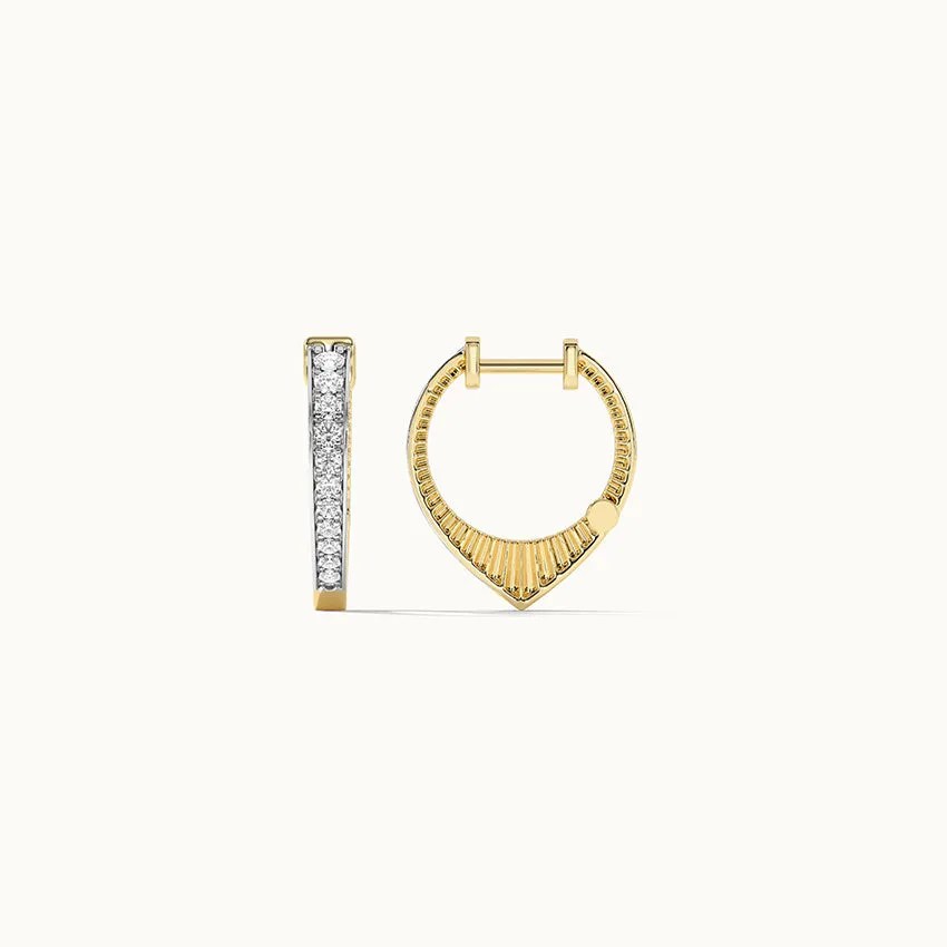 V-Shaped Medium Hoops