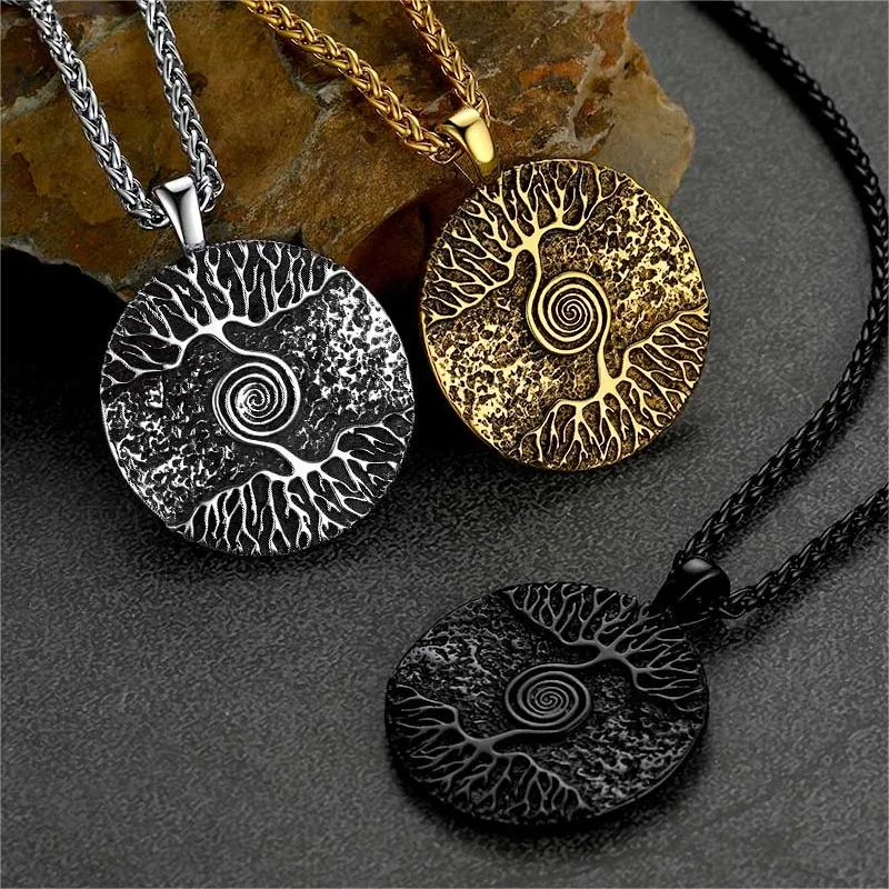 Viking Tree of Life Pendant Necklace for Men