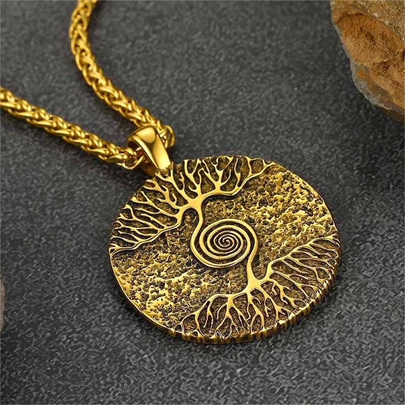 Viking Tree of Life Pendant Necklace for Men