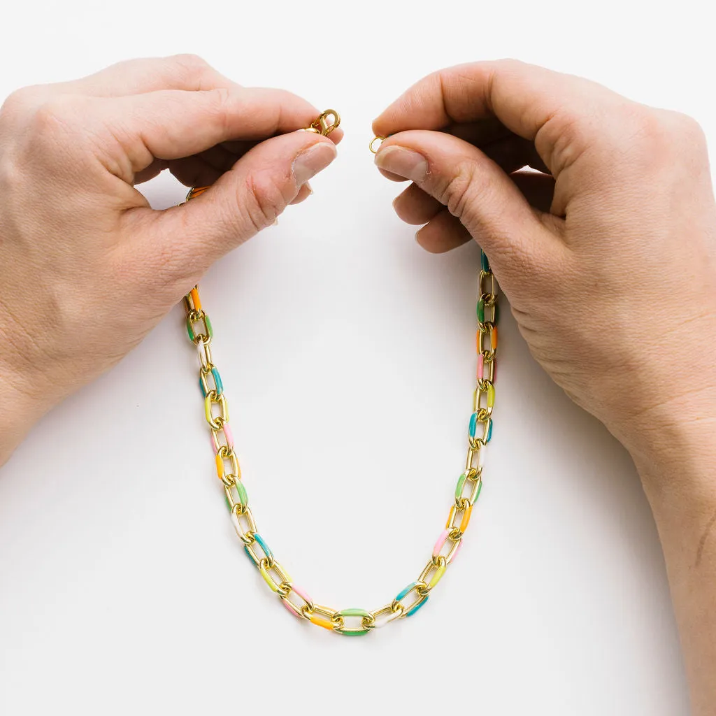 Vintage Rainbow Chain Necklaces | Charm Necklace | Custom Charm Necklace