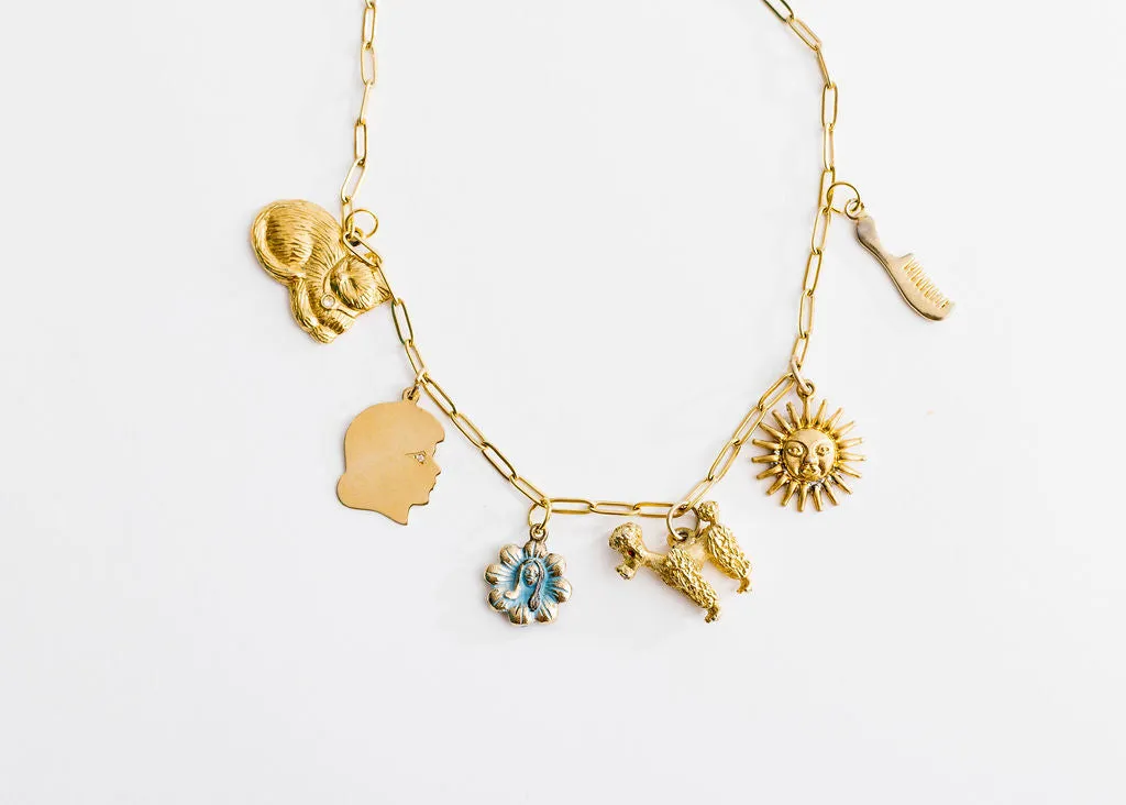 Vintage Rainbow Chain Necklaces | Charm Necklace | Custom Charm Necklace