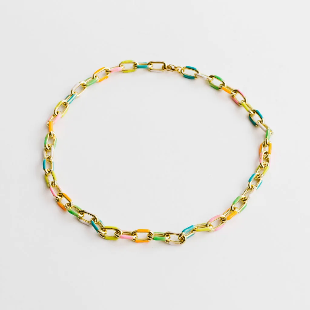 Vintage Rainbow Chain Necklaces | Charm Necklace | Custom Charm Necklace