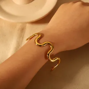 Wave Design Cuff Bracelet