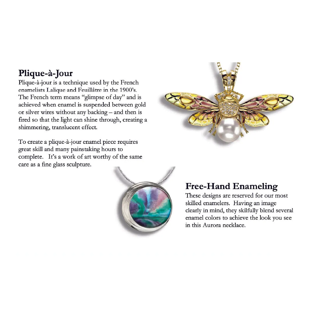White Daisy Cascade Rhodium Plated Chain Pendants