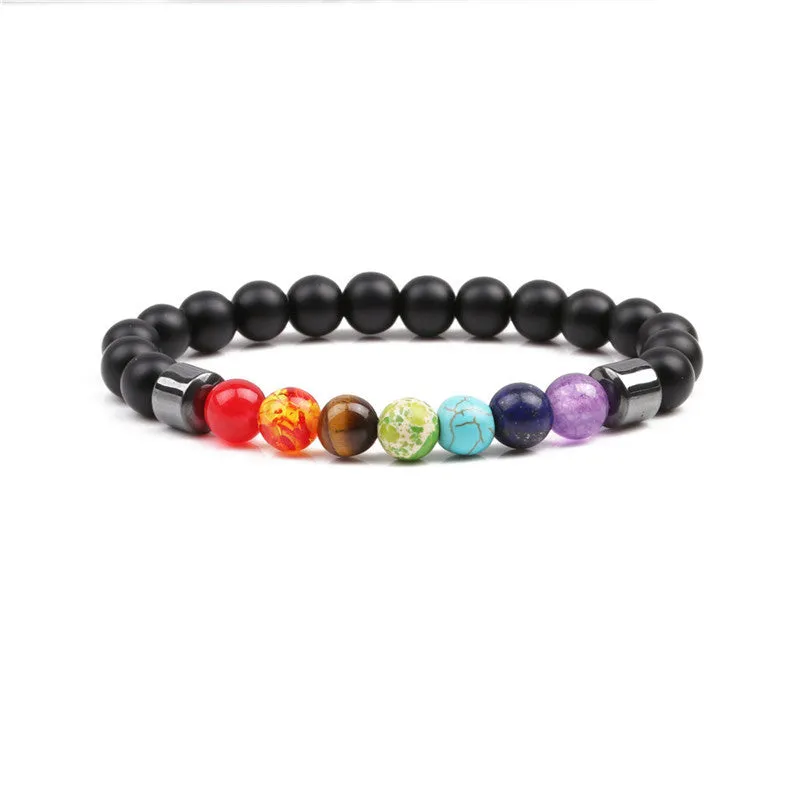 Wholesale Colorful Black Volcanic Stone Bracelets