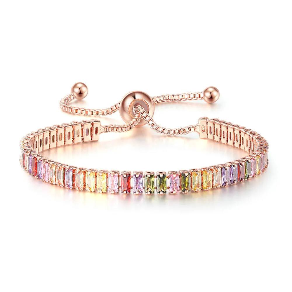 Wholesale Colorful Zircon Full Diamond Crystal Bracelet