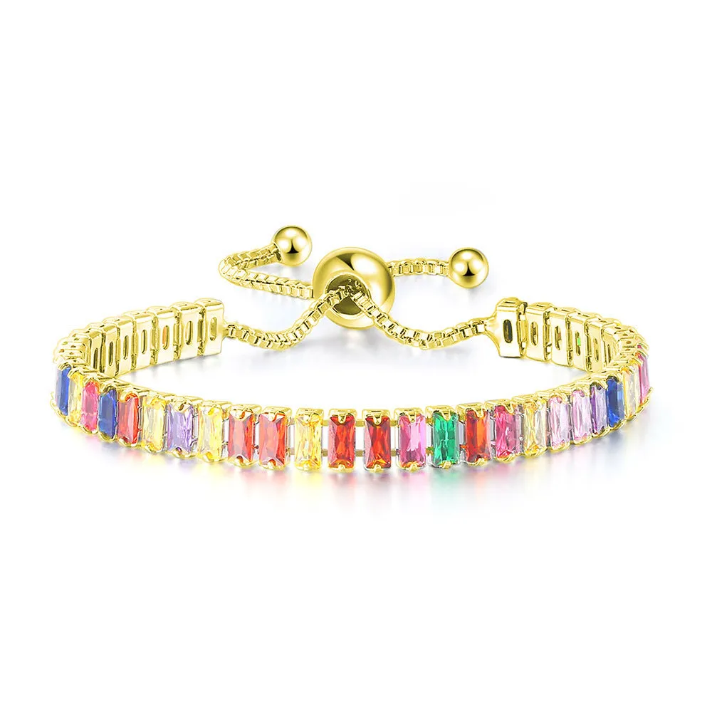Wholesale Colorful Zircon Full Diamond Crystal Bracelet