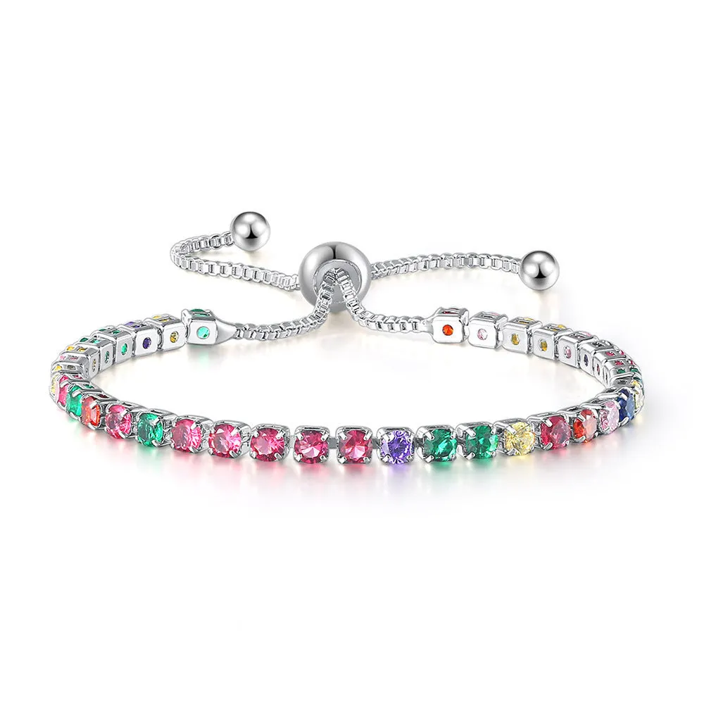 Wholesale Colorful Zircon Full Diamond Crystal Bracelet