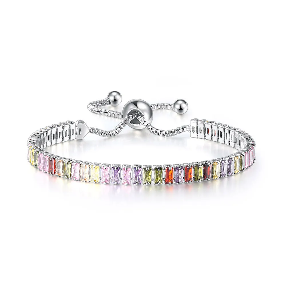 Wholesale Colorful Zircon Full Diamond Crystal Bracelet