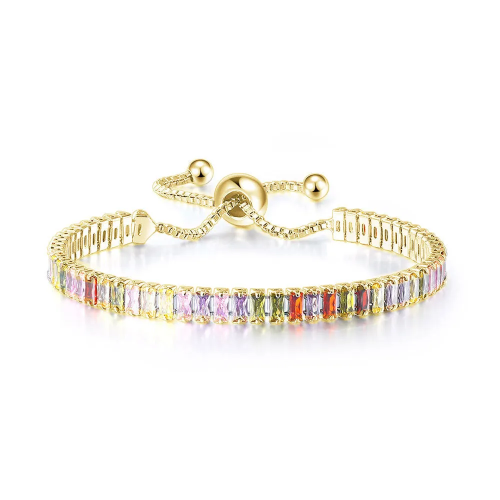 Wholesale Colorful Zircon Full Diamond Crystal Bracelet