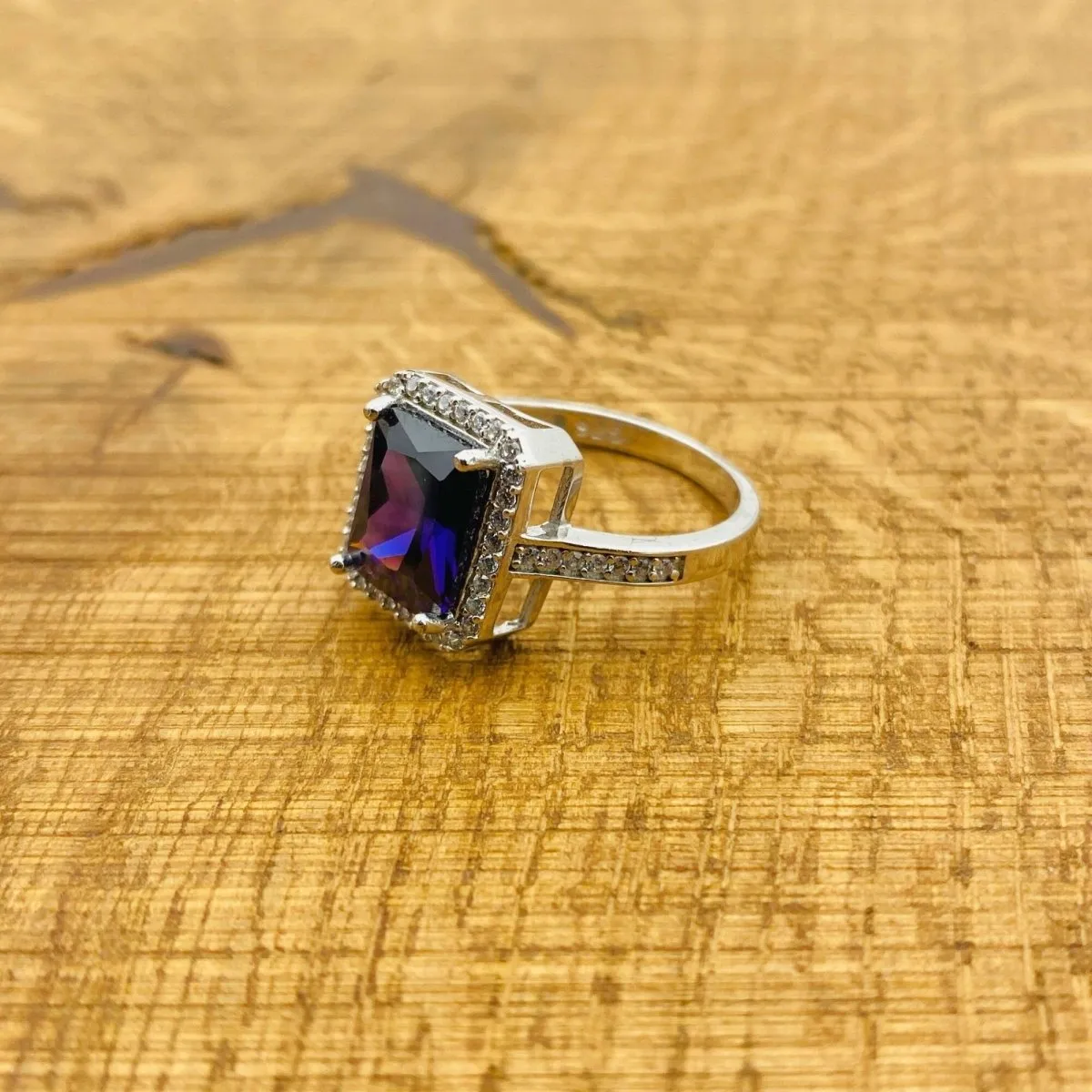 Women's Amethyst Stone Jewelry Set